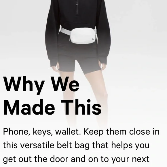 Lululemon Everywhere Crossbody Belt Bag 1L - White - Picture 5 of 11